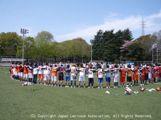 試合前の黙祷