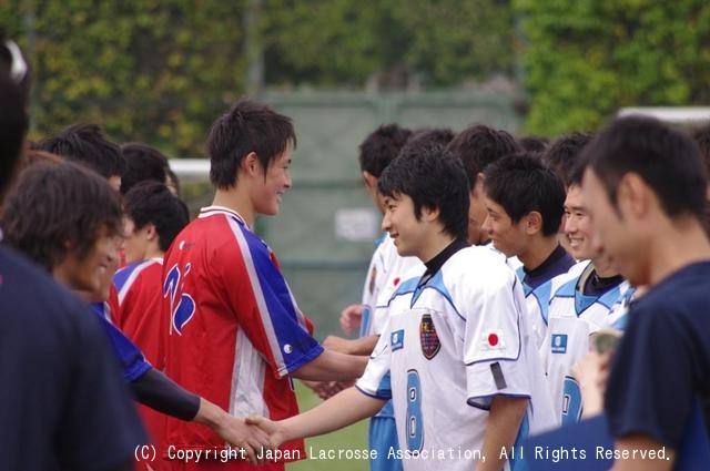 男子戦後のセレモニー