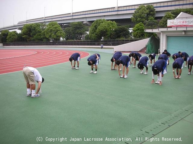 男子日本代表・アップ風景